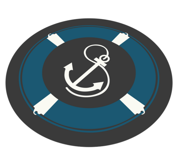 Vinyl Teppich Mosaik nautisches ankermotiv - TenStickers