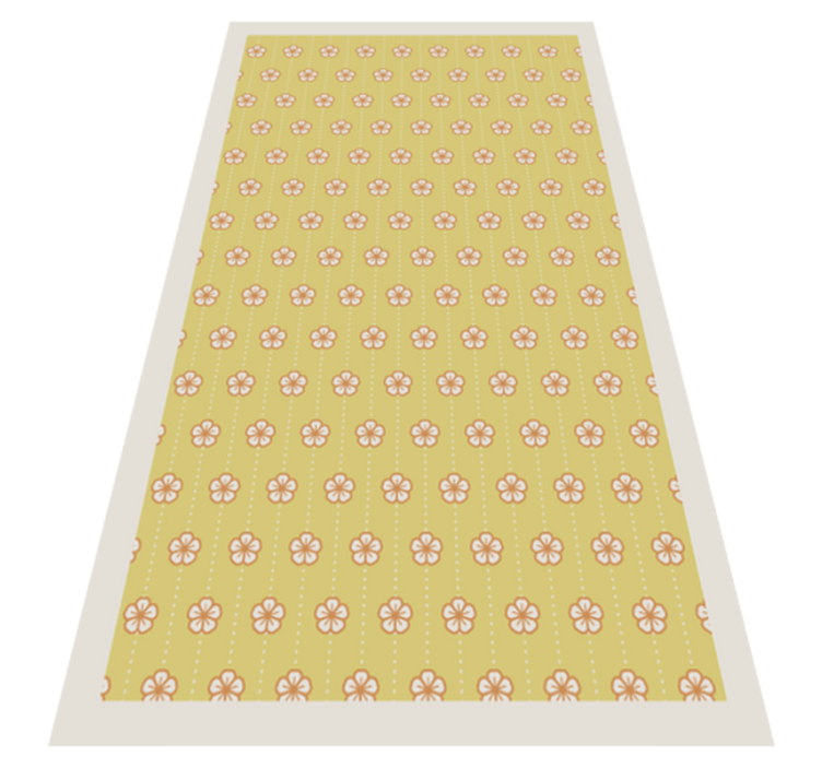 Vinyl Teppich Blumen florales küchenaccessoire - TenStickers