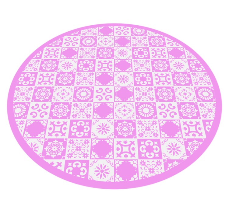 Vinyl Teppich Mandala kreis inspiriert von Mandalas - TenStickers