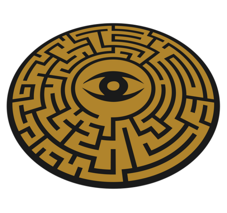 Vinyl Teppich Spiele labyrinth-augensymbol - TenStickers
