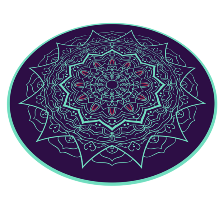 Vinyl teppich mandala im kreisdesign - TenStickers