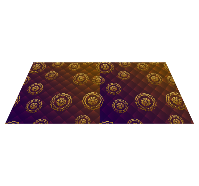 Vinyl teppich mandala mit mandala motiv overlay - TenStickers