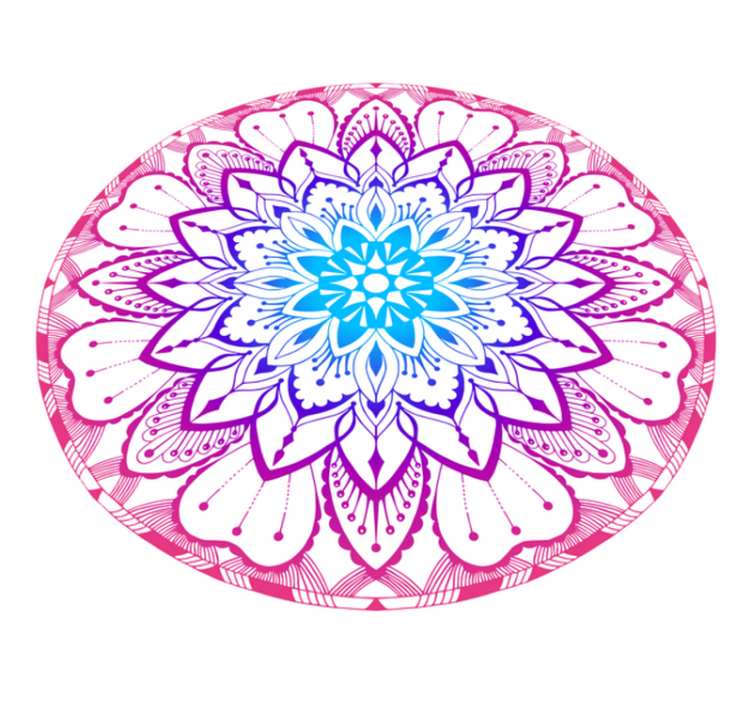 Vinyl teppich mandala muster scheibe - TenStickers