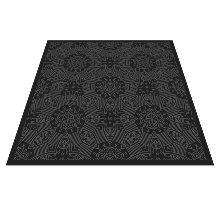 Vinyl teppich mandala mit filigranen mustern - TenStickers