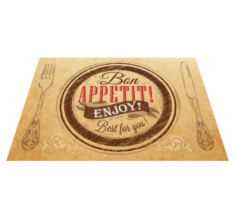 Vinyl Teppich Spruch guten appetit, genießen - TenStickers