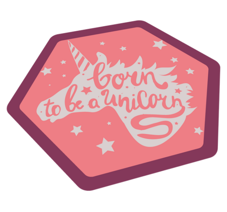 Vinyl Teppich Baby geborenes einhorn - TenStickers