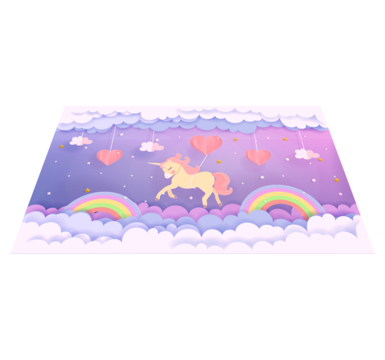 Vinyl Teppich Baby einhorn-fantasieszene - TenStickers