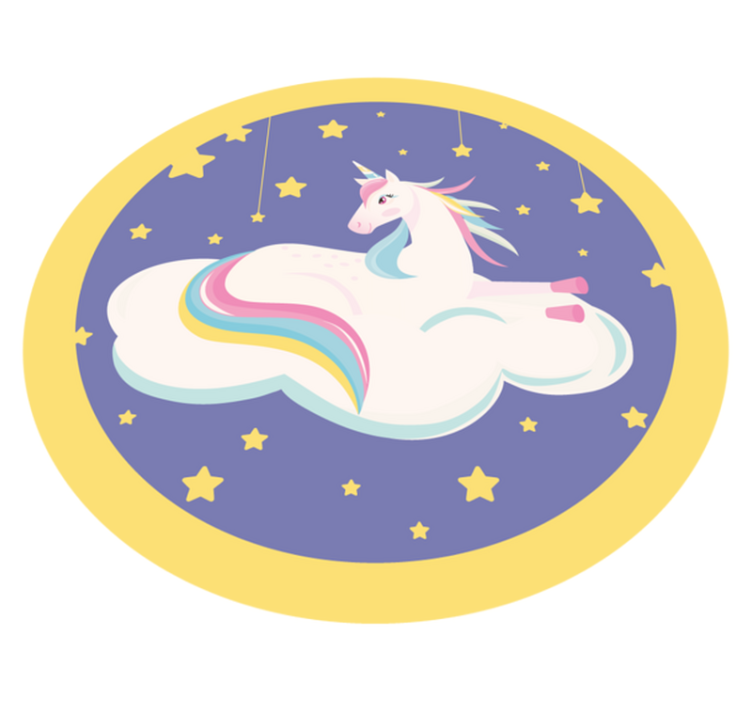 Vinyl Teppich Baby einhorn-traumkreis - TenStickers