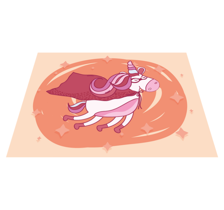 Vinyl Teppich Baby superhelden-einhorn - TenStickers