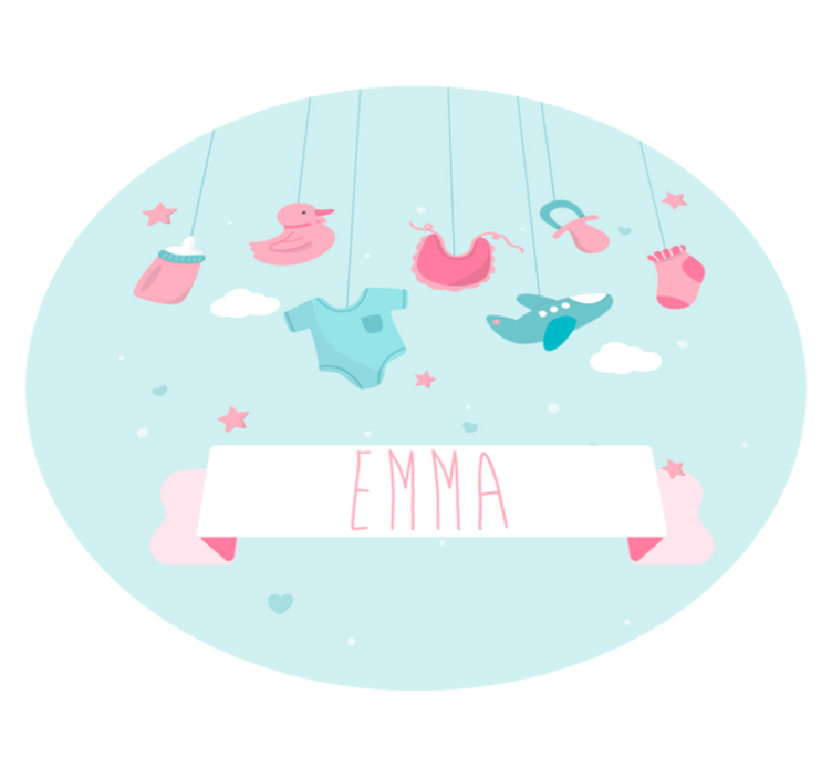 Vinyl Teppich Baby personalisiertes kinderzimmer - TenStickers