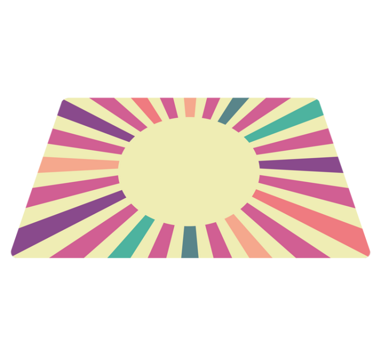 Vinyl Teppich geometrisch strahlenförmiges liniendesign - TenStickers