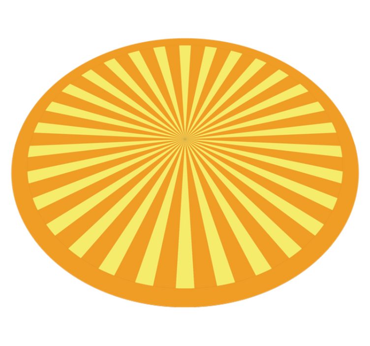Gestreifter vinyl teppich sonnenstrahlen muster - TenStickers