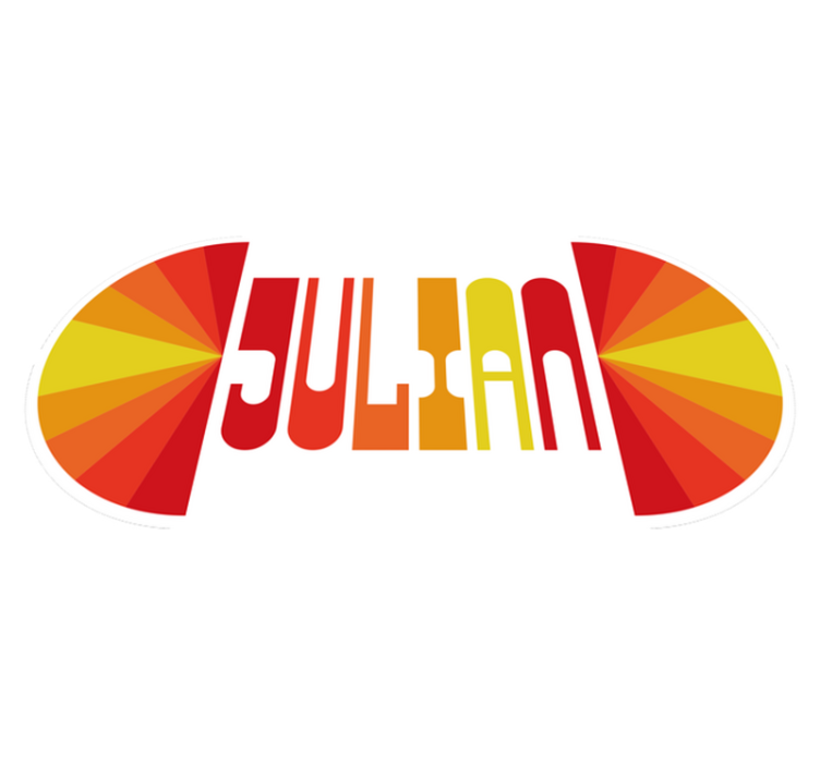 Vinyl Teppich mit Namen personalisiertes retro - TenStickers