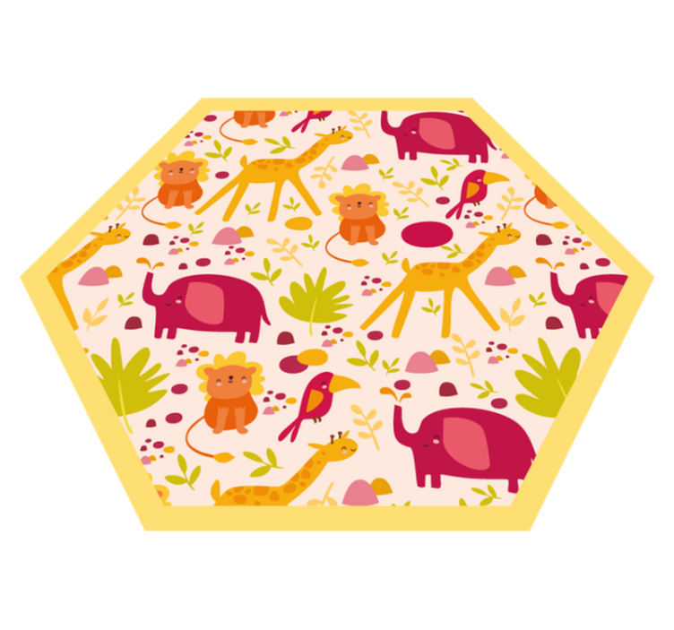 Vinyl Teppich Baby safari-spielplatz - TenStickers