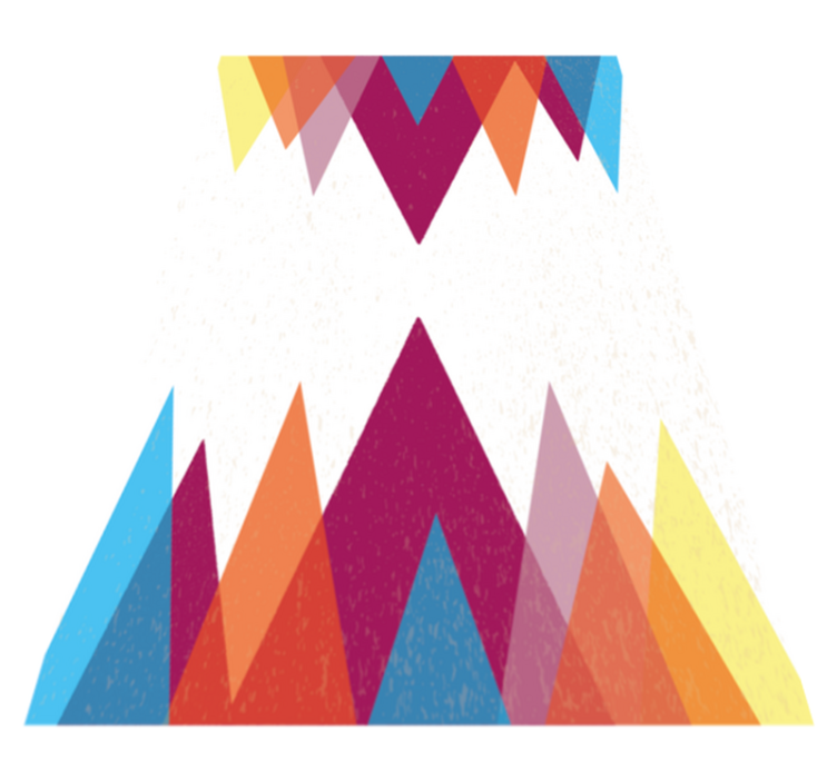 Vinyl Teppich geometrisch bunte dreiecke anordnung - TenStickers