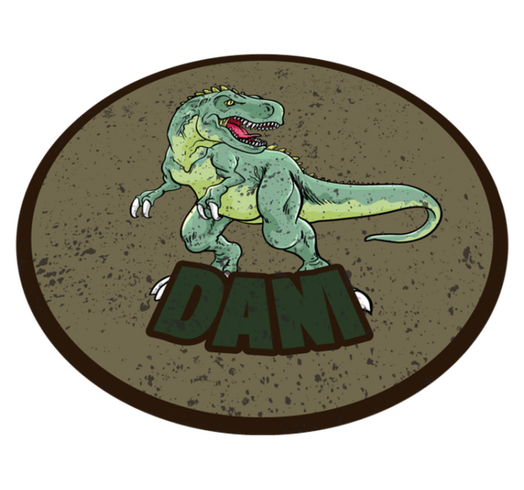 Vinyl Teppich mit Namen personalisierter dinosaurier - TenStickers