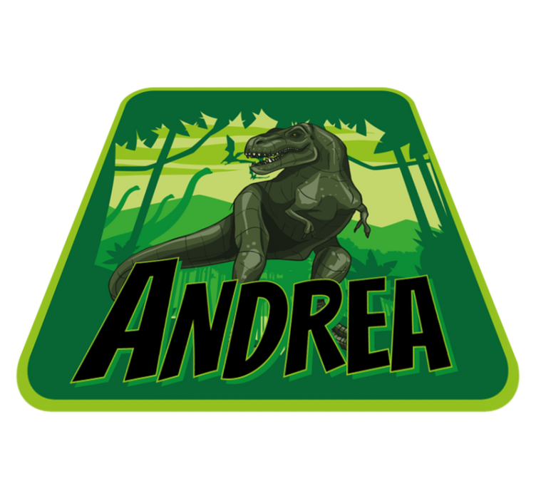 Vinylteppich mit Name Realistischer dinosaurierhintergrund - TenStickers