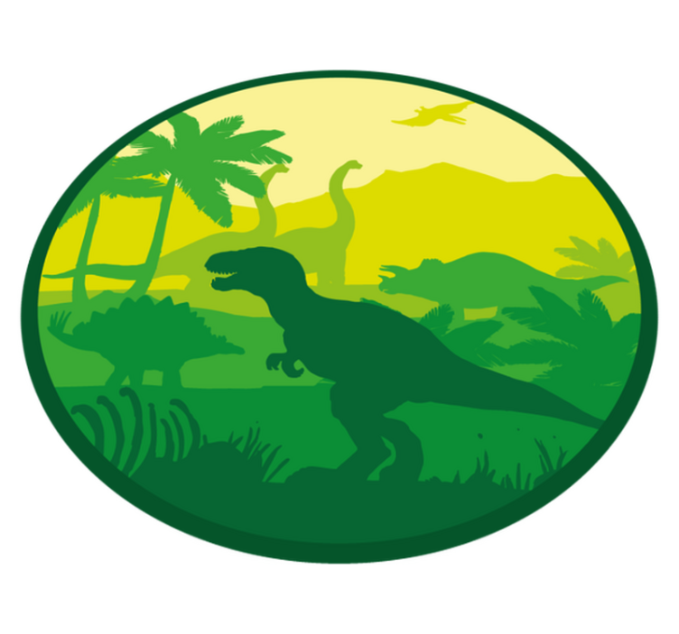 Vinyl Teppich Baby dinosaurier-abenteuerszene - TenStickers