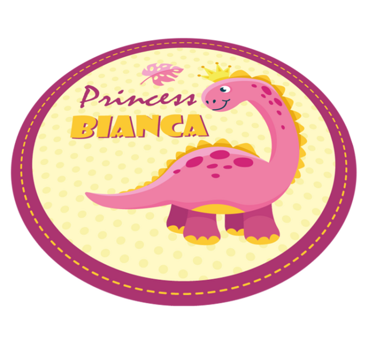 Vinyl Teppich Baby prinzessin dinosaurier - TenStickers
