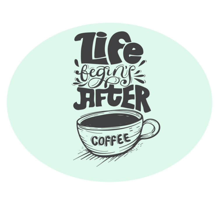 Vinyl Teppich Spruch kaffee-zitat-motiv - TenStickers