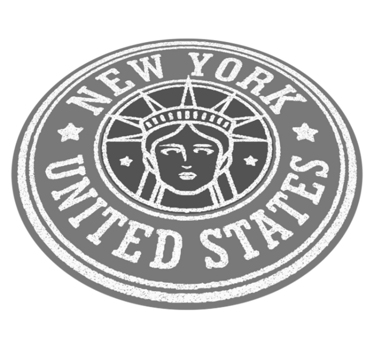 Vinylteppich Vintage New york stempel - TenStickers