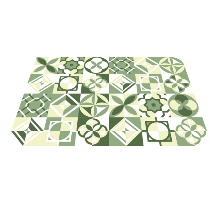 Vinyl teppich fliesenoptik musterfliesen inspiration - TenStickers