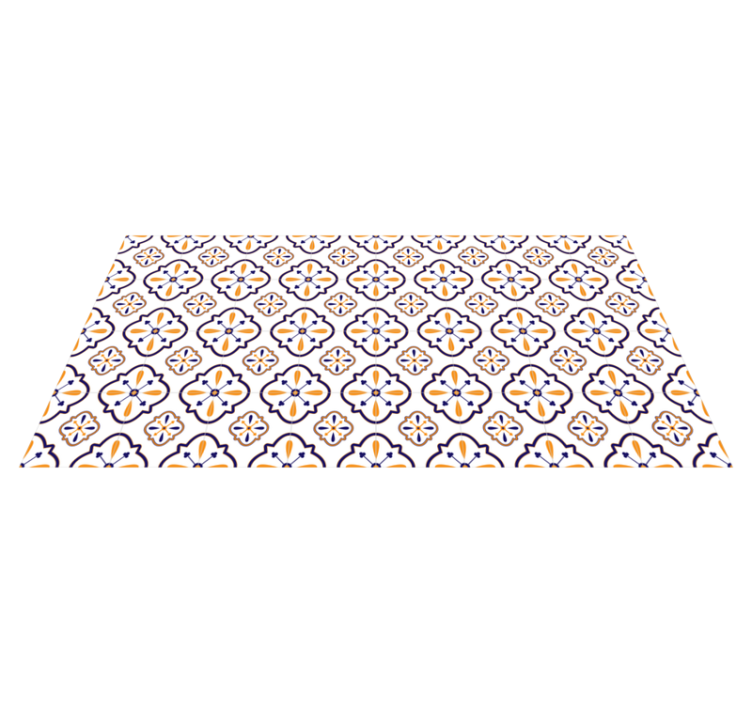 Vinyl Läufer küche nachbildung einer blumenfliese - TenStickers