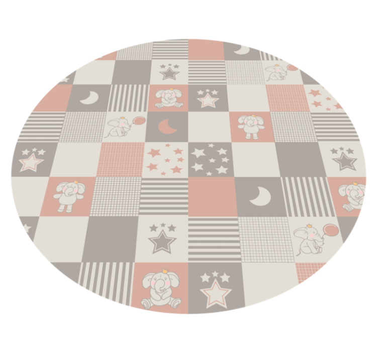 Vinyl Teppich Kinderzimmer kinder-patchwork - TenStickers