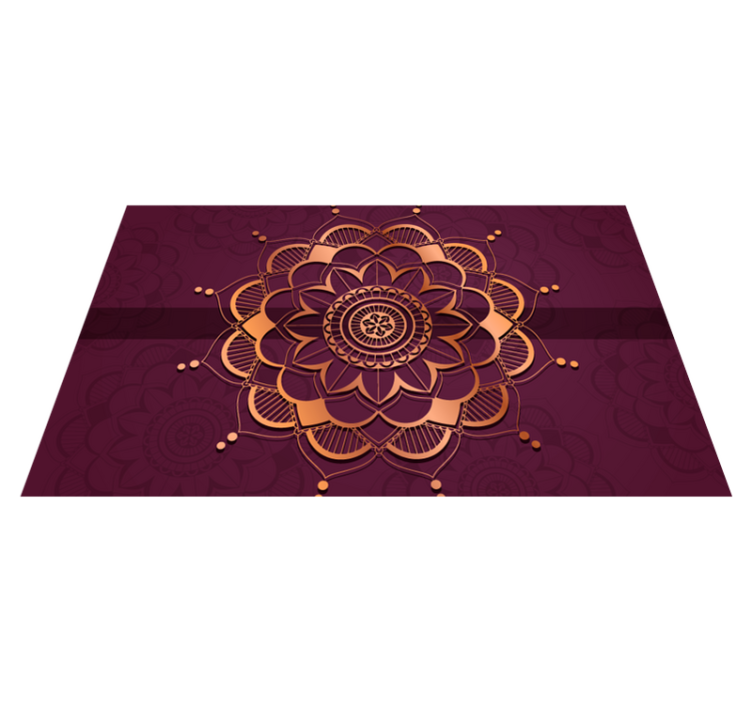 Vinyl teppich mandala als bodenverzierung - TenStickers