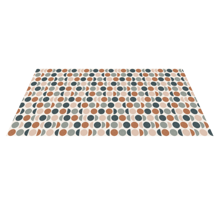 Vinyl teppich geometrisch retro punkte muster - TenStickers