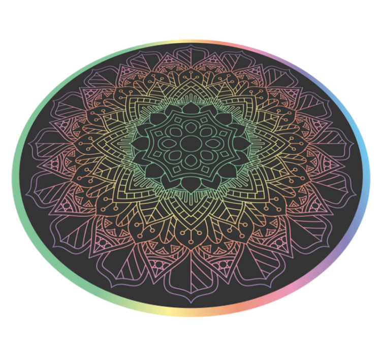 Vinyl teppich mandala für die mandala meditation - TenStickers