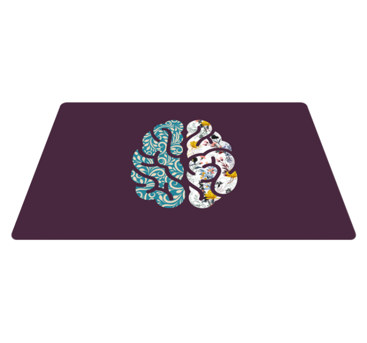 Vinyl Teppich Blumen botanisches yin yang - TenStickers