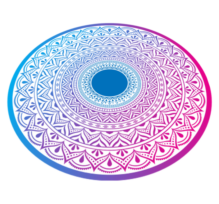 Vinyl Teppich Mandala rund - TenStickers