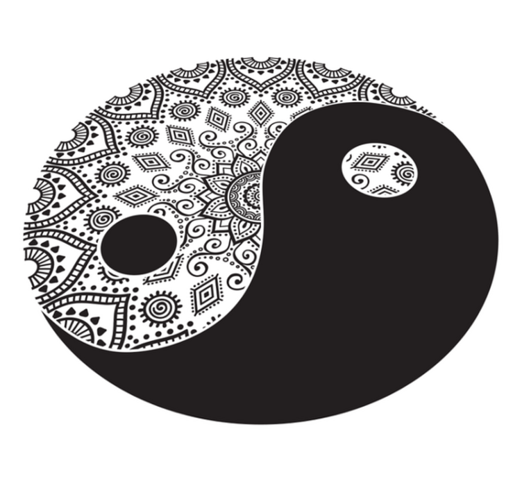 Vinyl Teppich Mandala Yin und Yang - TenStickers