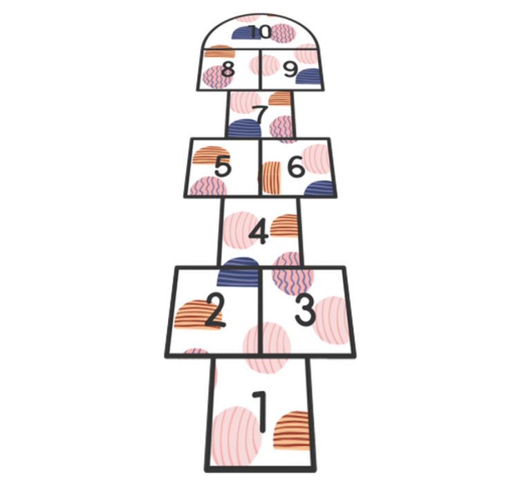 Vinyl Teppich Alphabet himmel und hölle zahlen - TenStickers