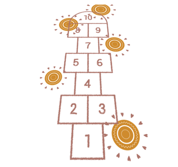 Vinyl Teppich Spiele himmel und hölle-spielplatz - TenStickers