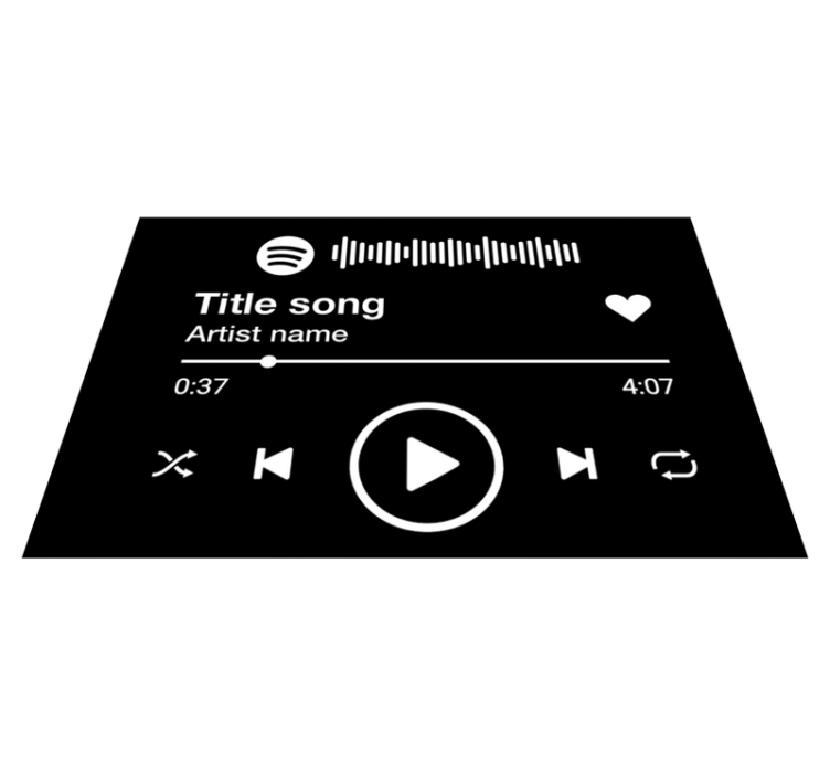 Vinyl Teppich mit Namen personalisierte musikschnittstelle - TenStickers