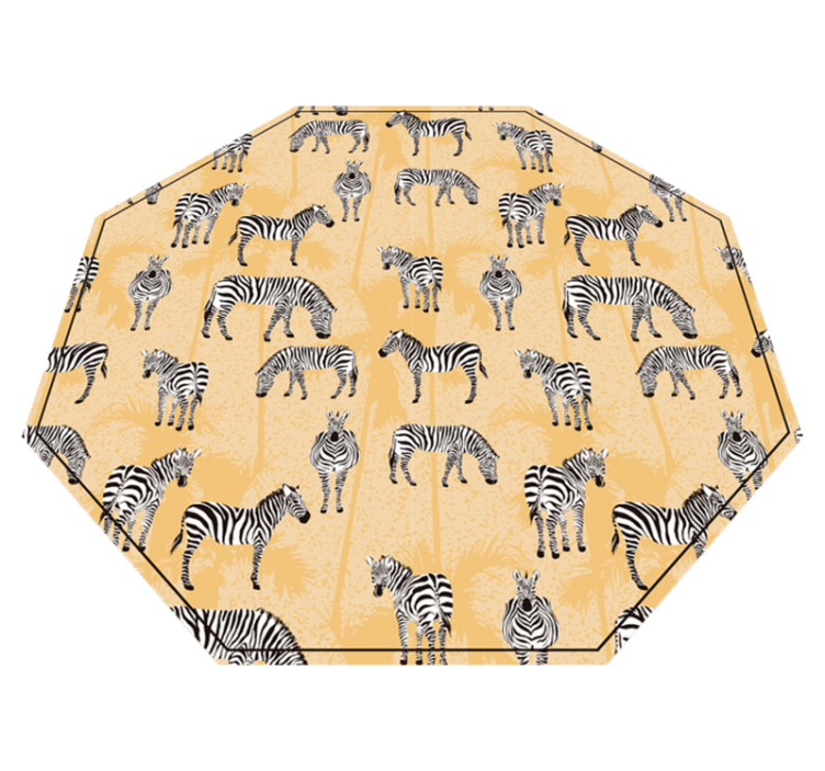 Vinyl Teppich Tiermuster zebra-safari-muster - TenStickers