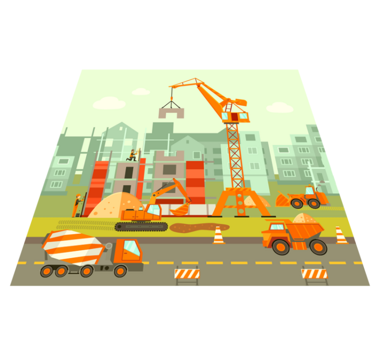 Vinyl Teppich Kinder bau spielplatz - TenStickers