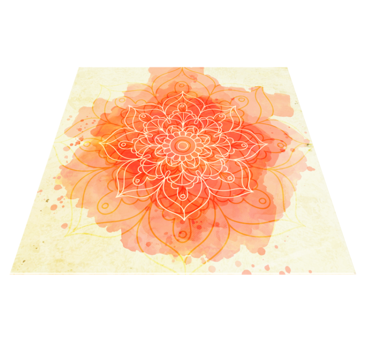 Vinyl teppich mandala mandala blüte - TenStickers