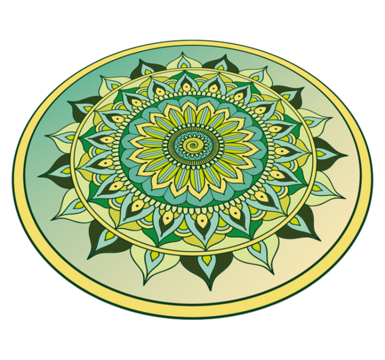 Vinyl teppich mandala lebhaftes mandala muster - TenStickers