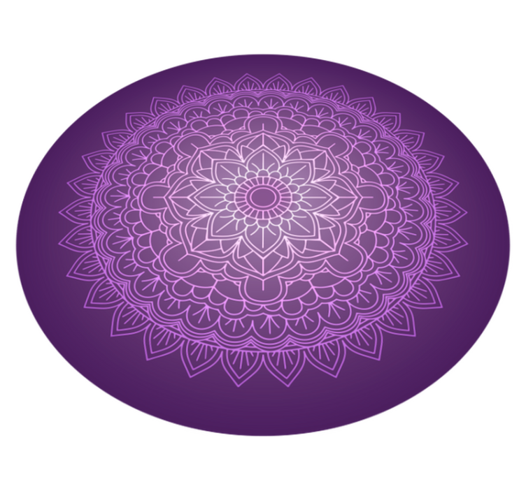 Vinyl Teppich Mandala lila Kreismotiv - TenStickers