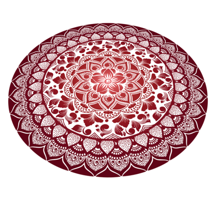 Vinyl Teppich Mandala florales Muster - TenStickers