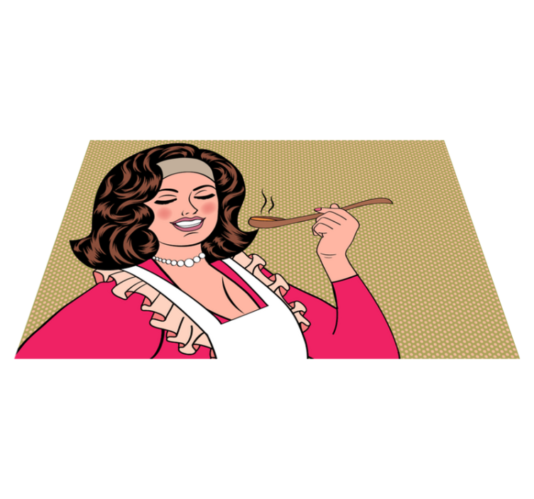 Vinyl Teppich Küche koch-cartoon-figur - TenStickers