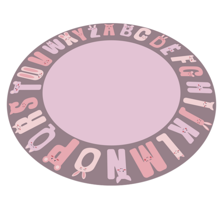 Vinyl Teppich Alphabet rosa Hasendesign - TenStickers