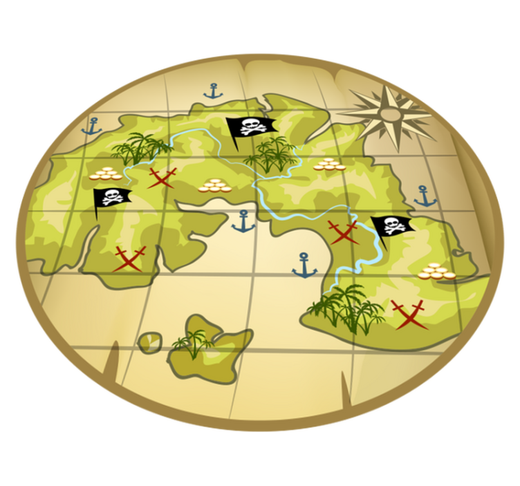 Vinyl Teppich Spiele schatzsuche-abenteuer - TenStickers