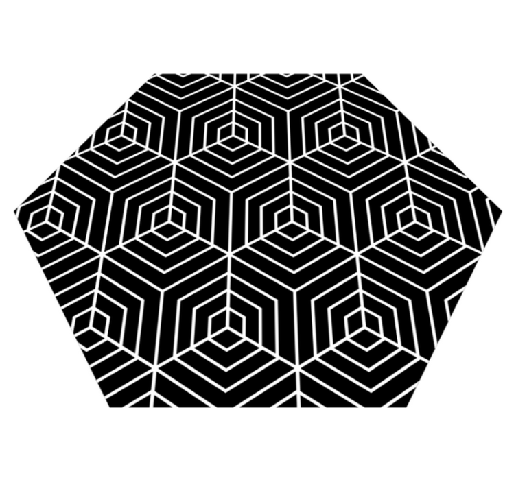 Vinyl Teppich geometrisch sechseckiges labyrinth - TenStickers