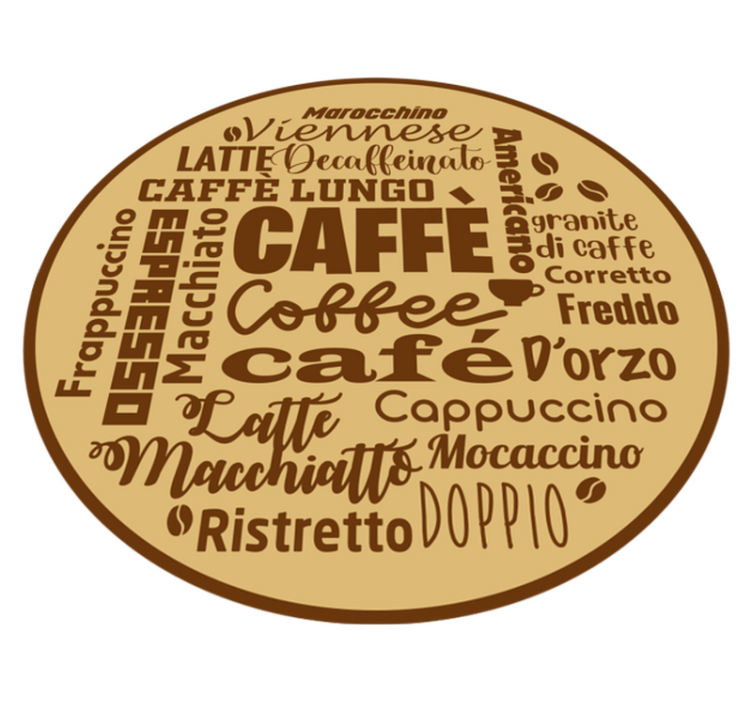 Vinyl Teppich Spruch kaffee-mittelstück - TenStickers