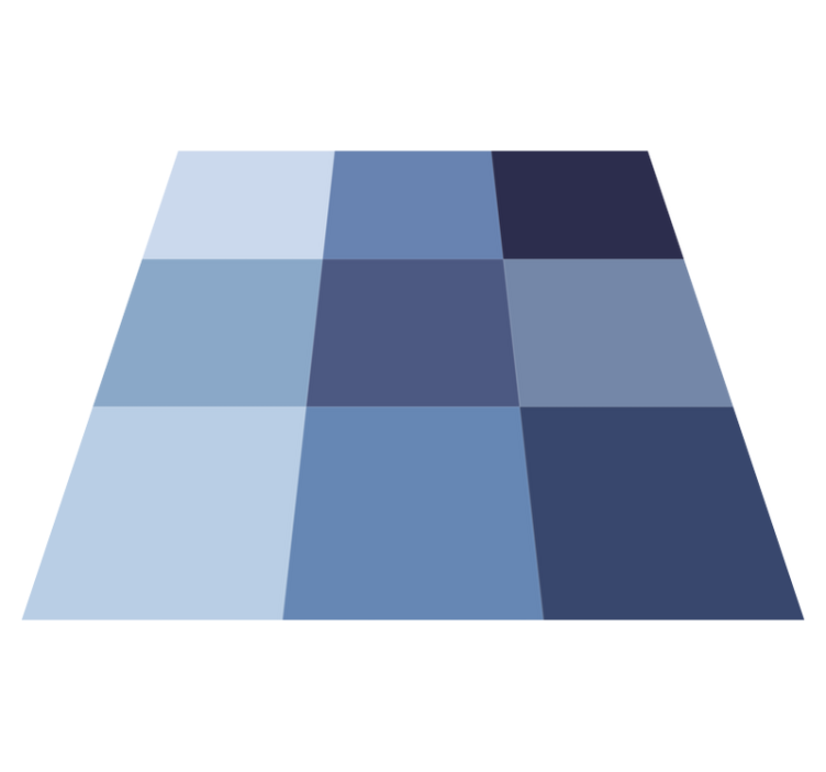 Vinyl Teppich geometrisch blau kariertes muster - TenStickers