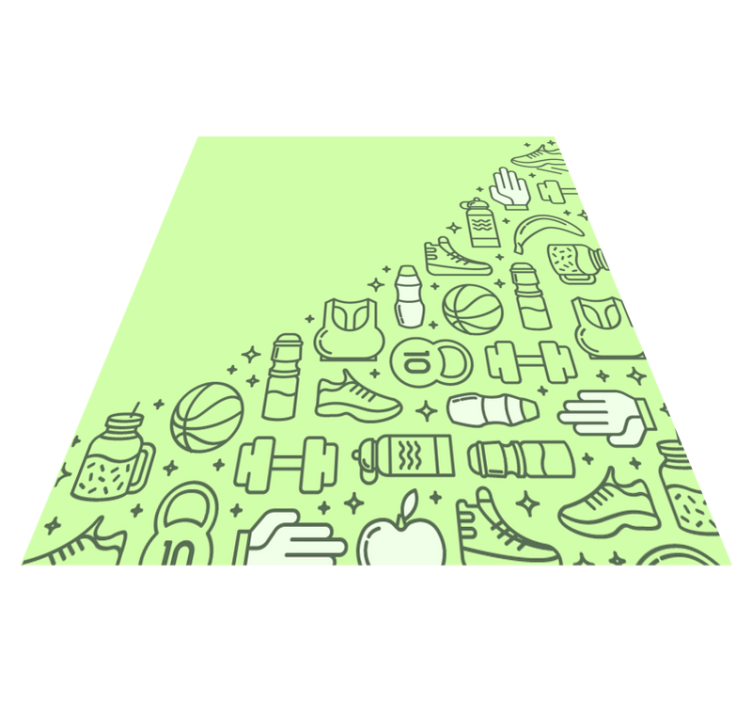 Vinylteppich kindlich fitness-utensilien - TenStickers